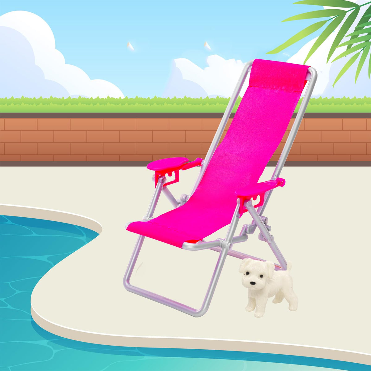 ENOCHT doll beach chairs for a cozy poolside scene