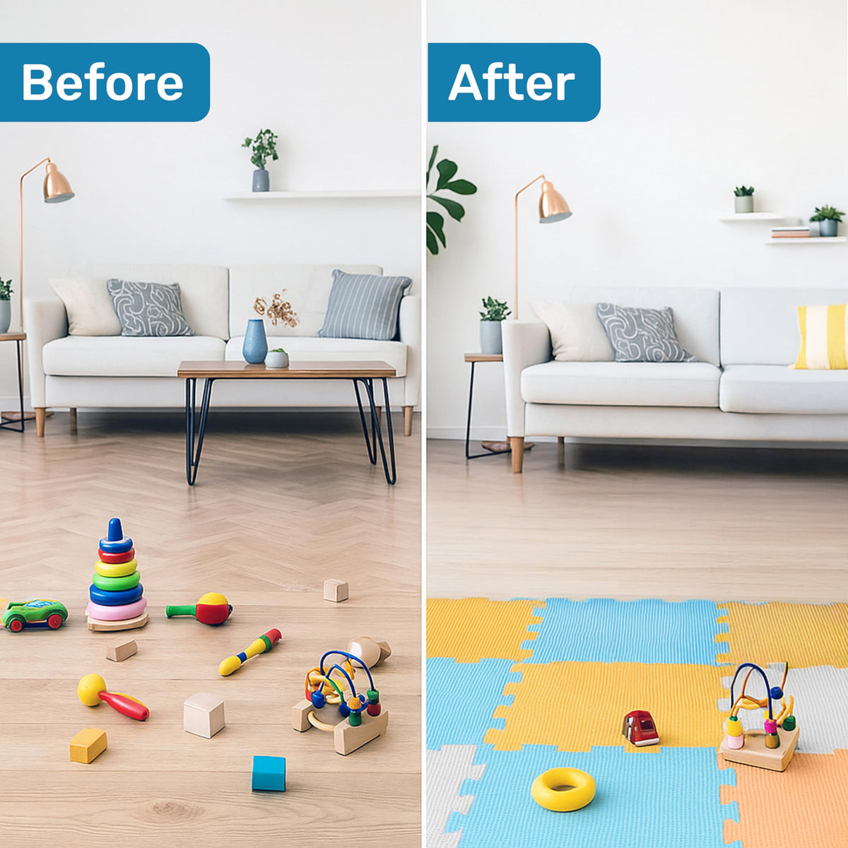 Enovoe colors and designs keep kids engaged during floor play.