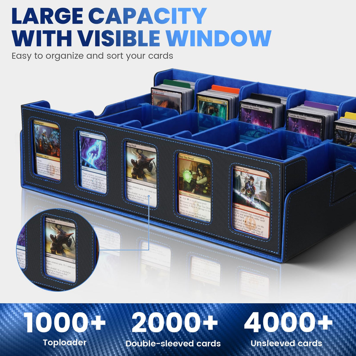 Enrichovo 24 dividers and 10 stoppers customize your MTG or sports card layout.