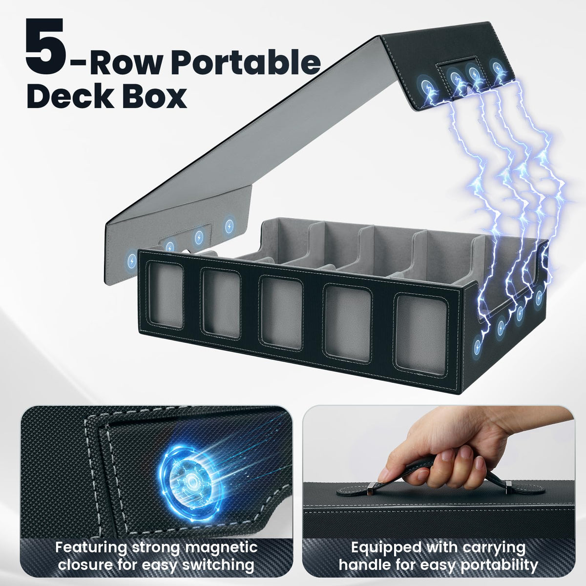 Detachable magnetic lid doubles as a playmat or sorting surface.