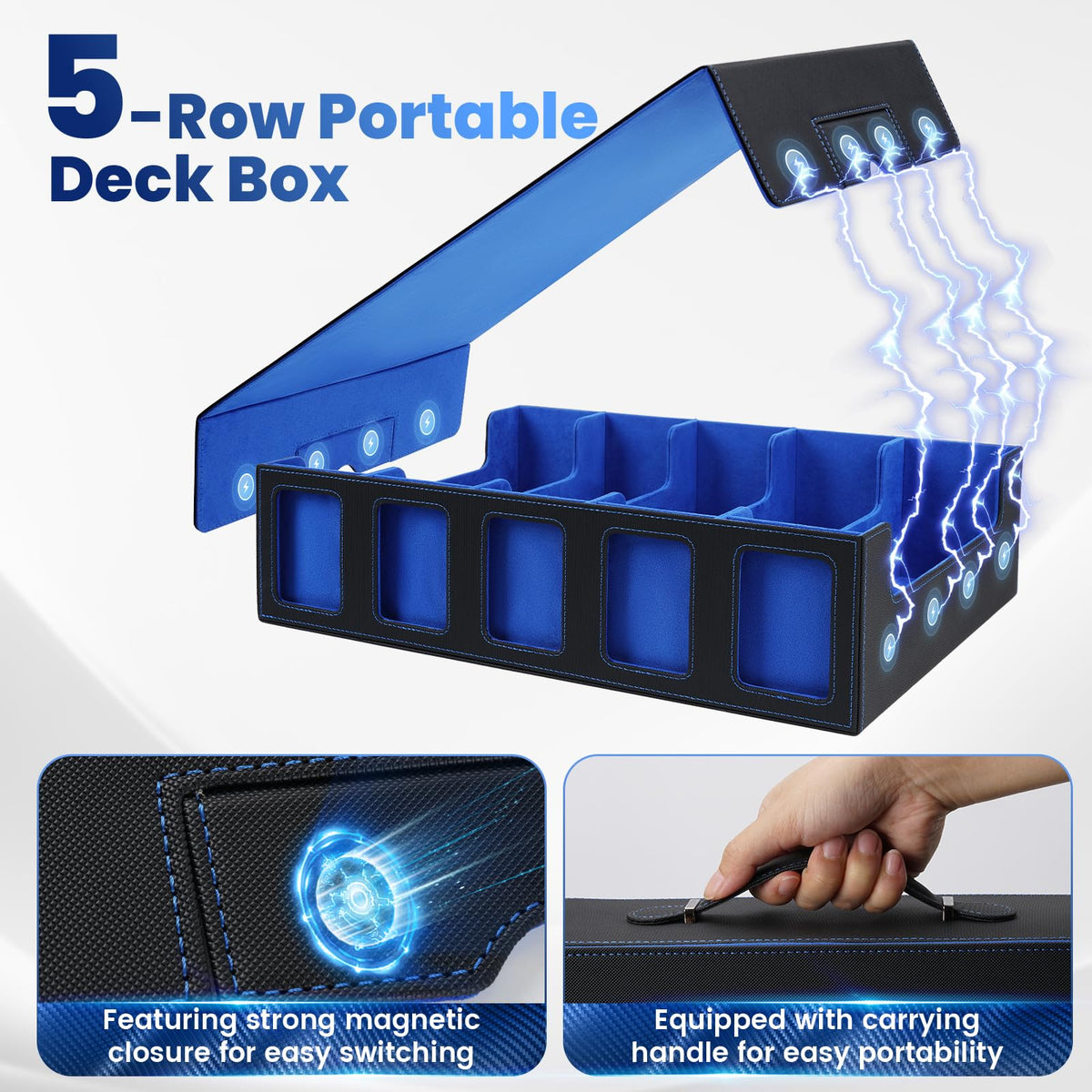 Enrichovo five-row organizer holds 4000+ cards for organized sorting.