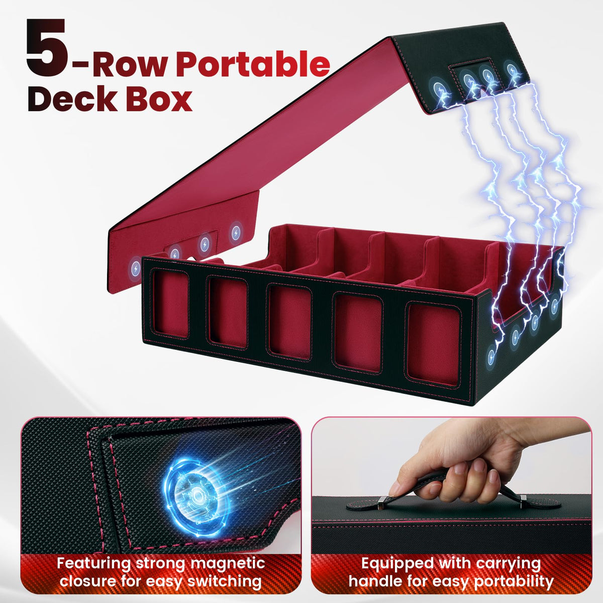 Enrichovo five-row card organizer holds 4000+ cards for organized play