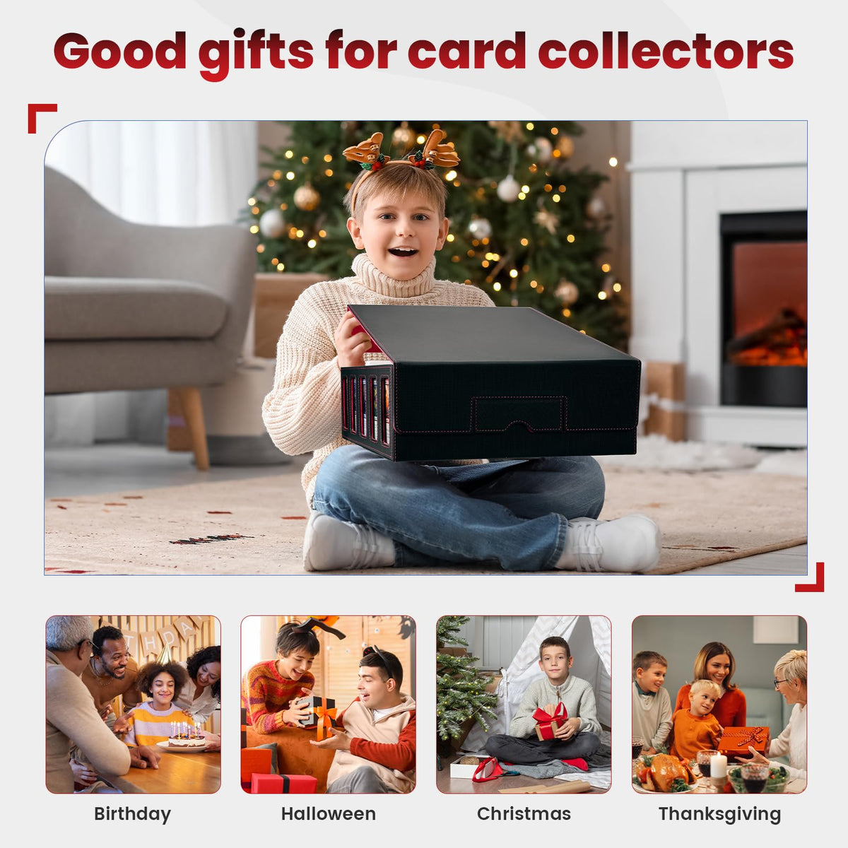 Enrichovo gift-ready card collectors case for stylish storage
