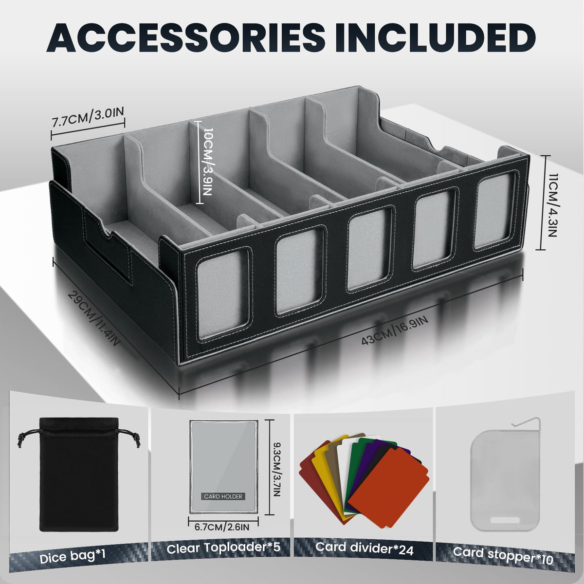 Portable deck box design ideal for game nights and tournaments.