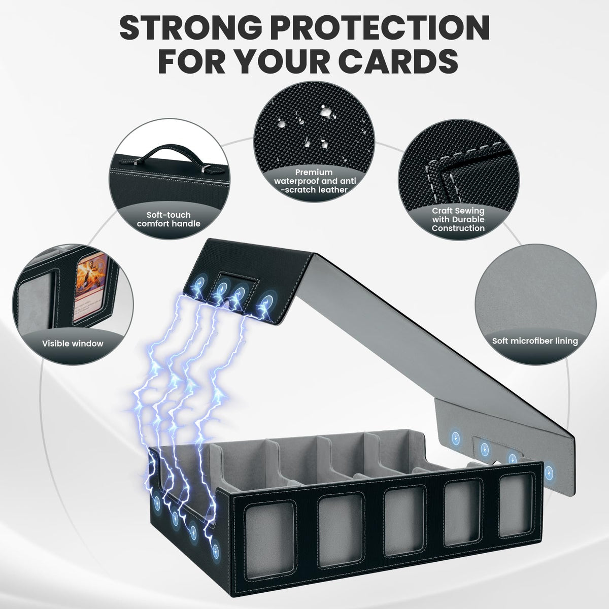Toploader holder adds extra protection for valuable cards.