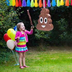 EnriQ Poop Pinata bright-tissue-paper design enhances Cinco de Mayo celebrations.