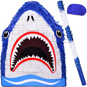 EnriQ shark pinata front view for ocean-themed parties and decorations