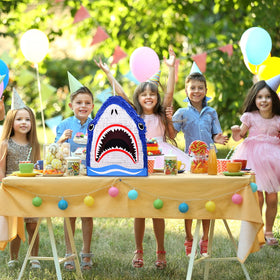EnriQ shark pinata confetti release adding festive fun
