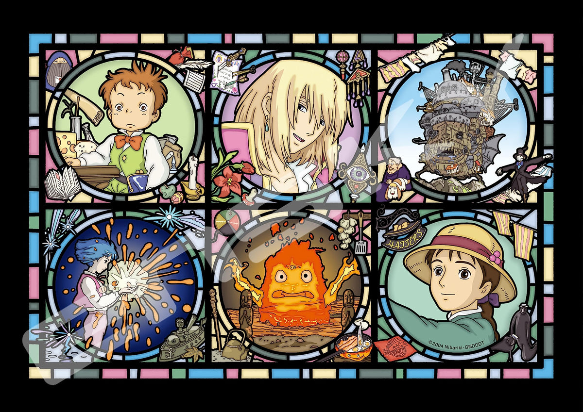 Ensky Howl's Moving Castle art crystal puzzle—208 pieces for a luminous window display.