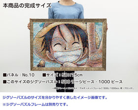 Ensky One Piece mosaic art puzzle with ensemble of characters for solo challenge