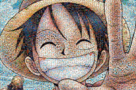 Ensky One Piece mosaic art puzzle featuring Chopper scene for family puzzle time