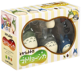 Ensky Totoro nesting dolls light gray Totoro ideal for decorative stacking