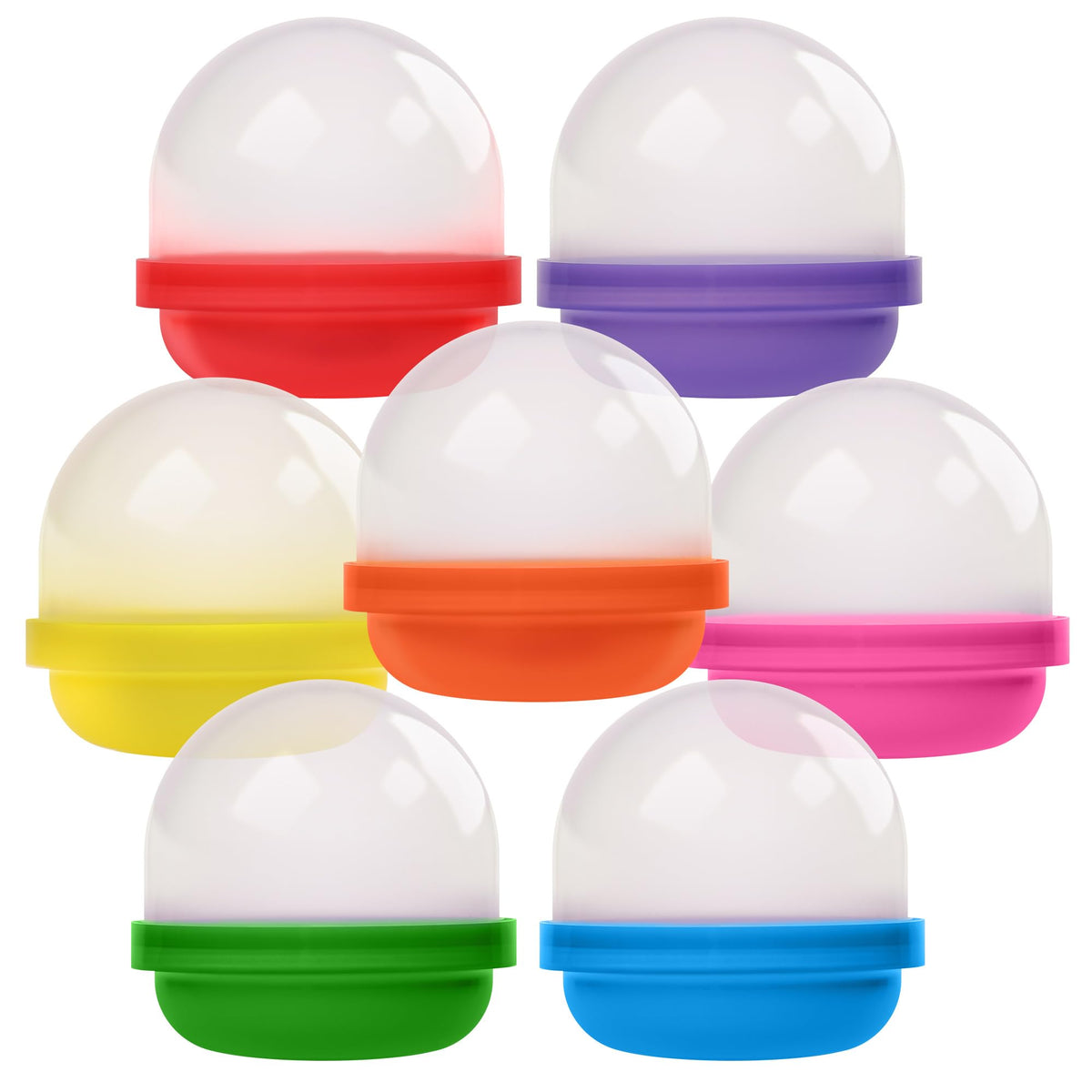 Entervending 2inch frosty-clear acorn capsule for transparent prize rewards.