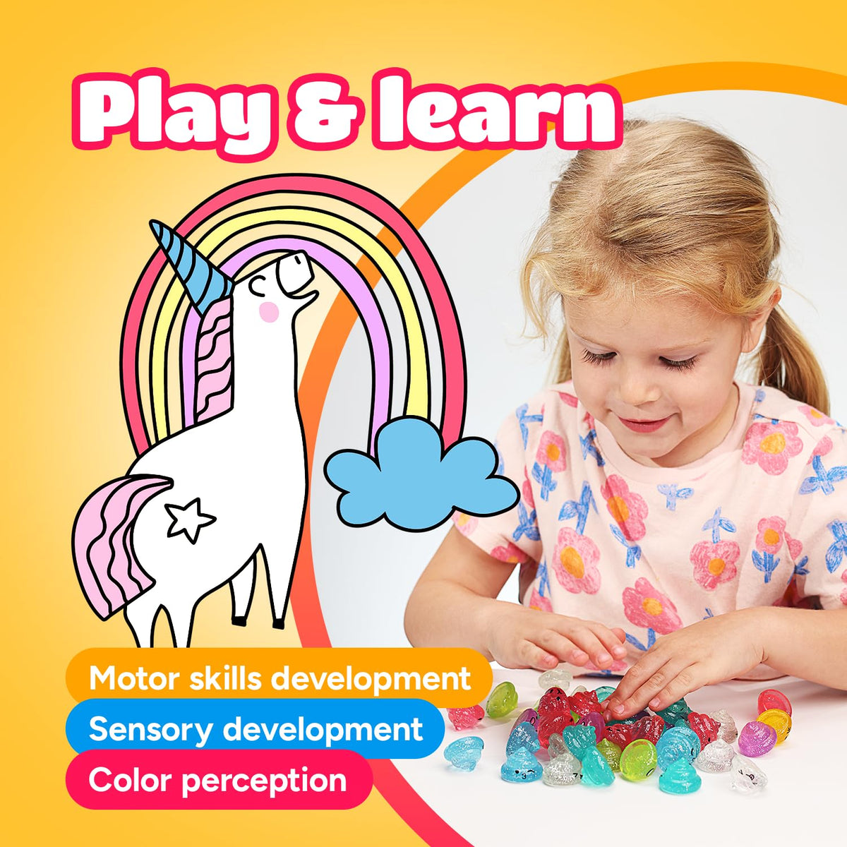 Entervending Unicorn Poop mini toy aqua shimmer for carnival prizes and rewards.
