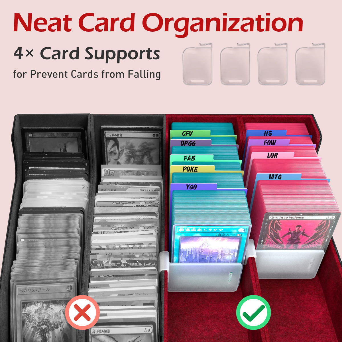 ENTUMO 4-Row divider system enables neat categorization and quick retrieval.