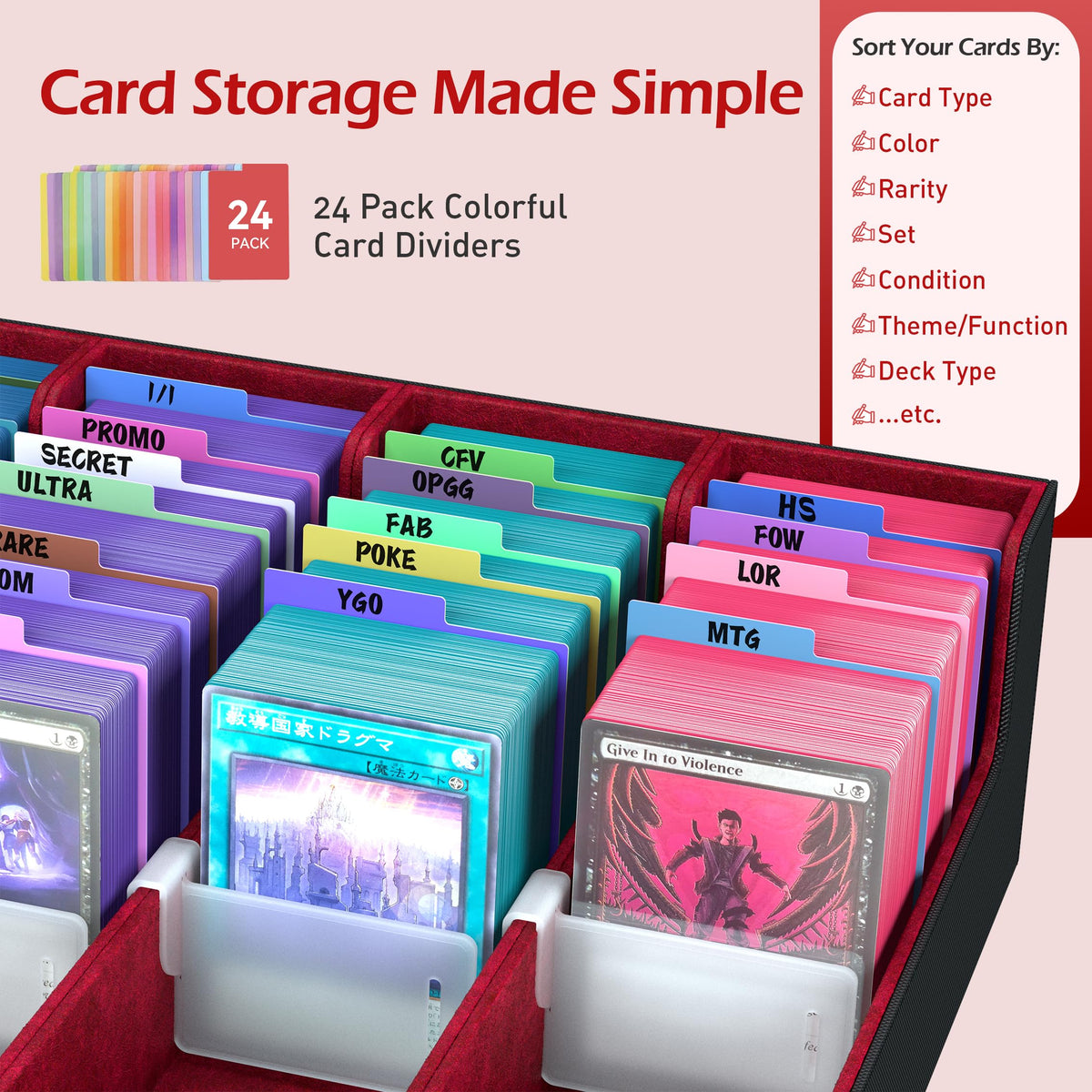 ENTUMO 4-Row interior soft liner cushions cards during handling.