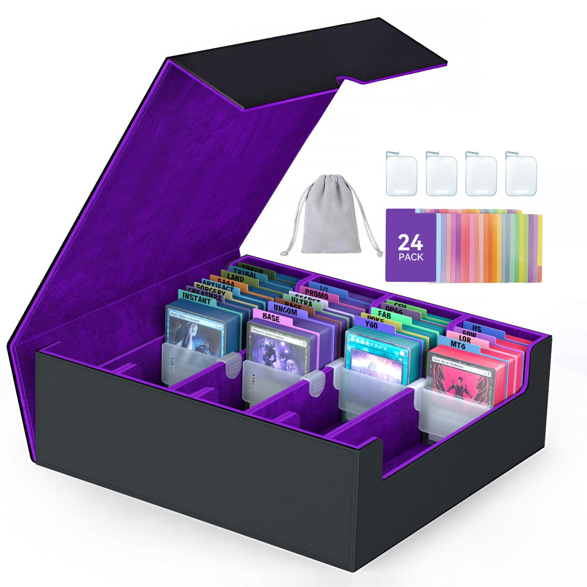 ENTUMO 4-Row box showcases capacity for thousands of cards, ideal for collectors.
