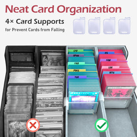ENTUMO adjustable dividers and supports help prevent toppling and simplify sorting.