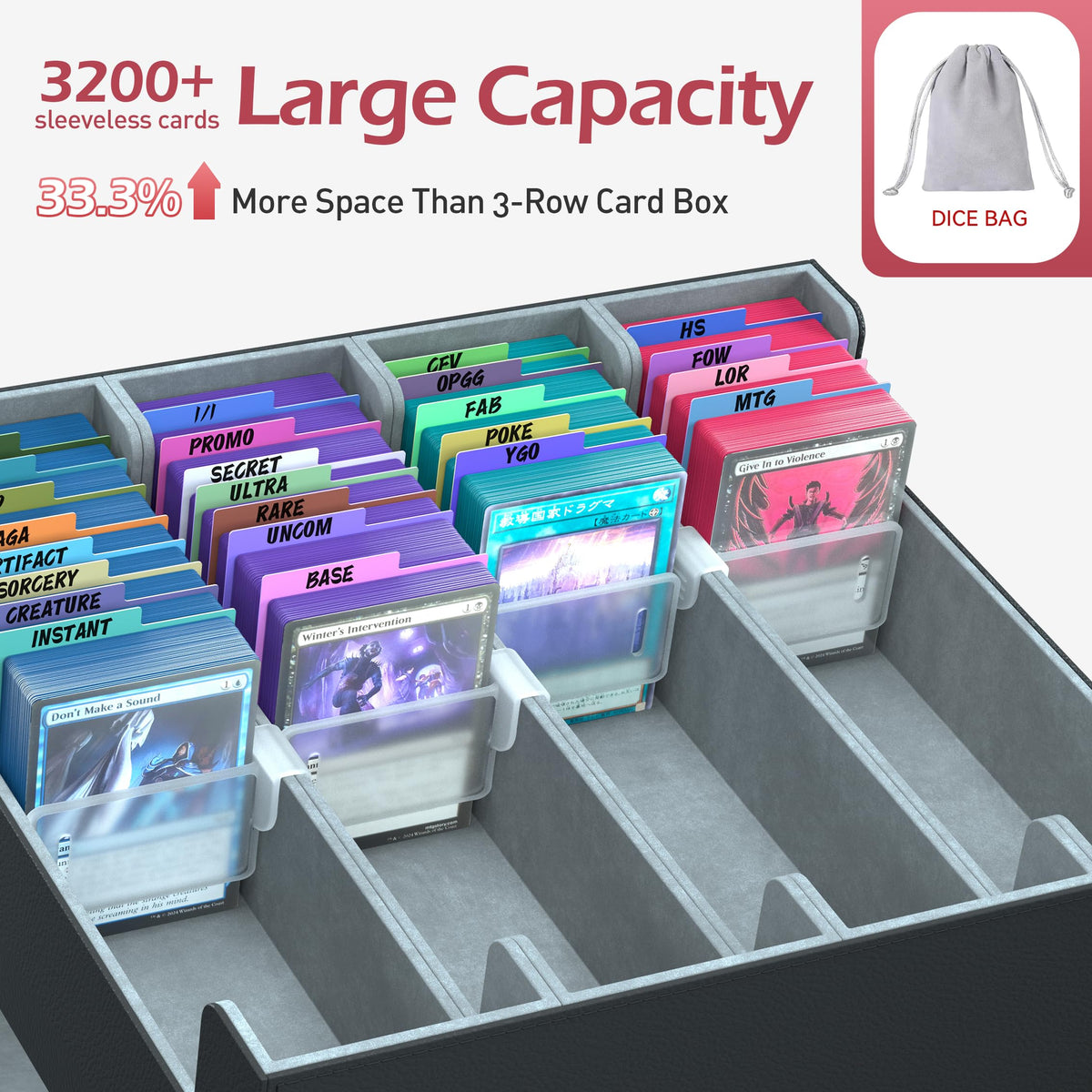 ENTUMO card case with magnetic closure protects cards during transport and storage.