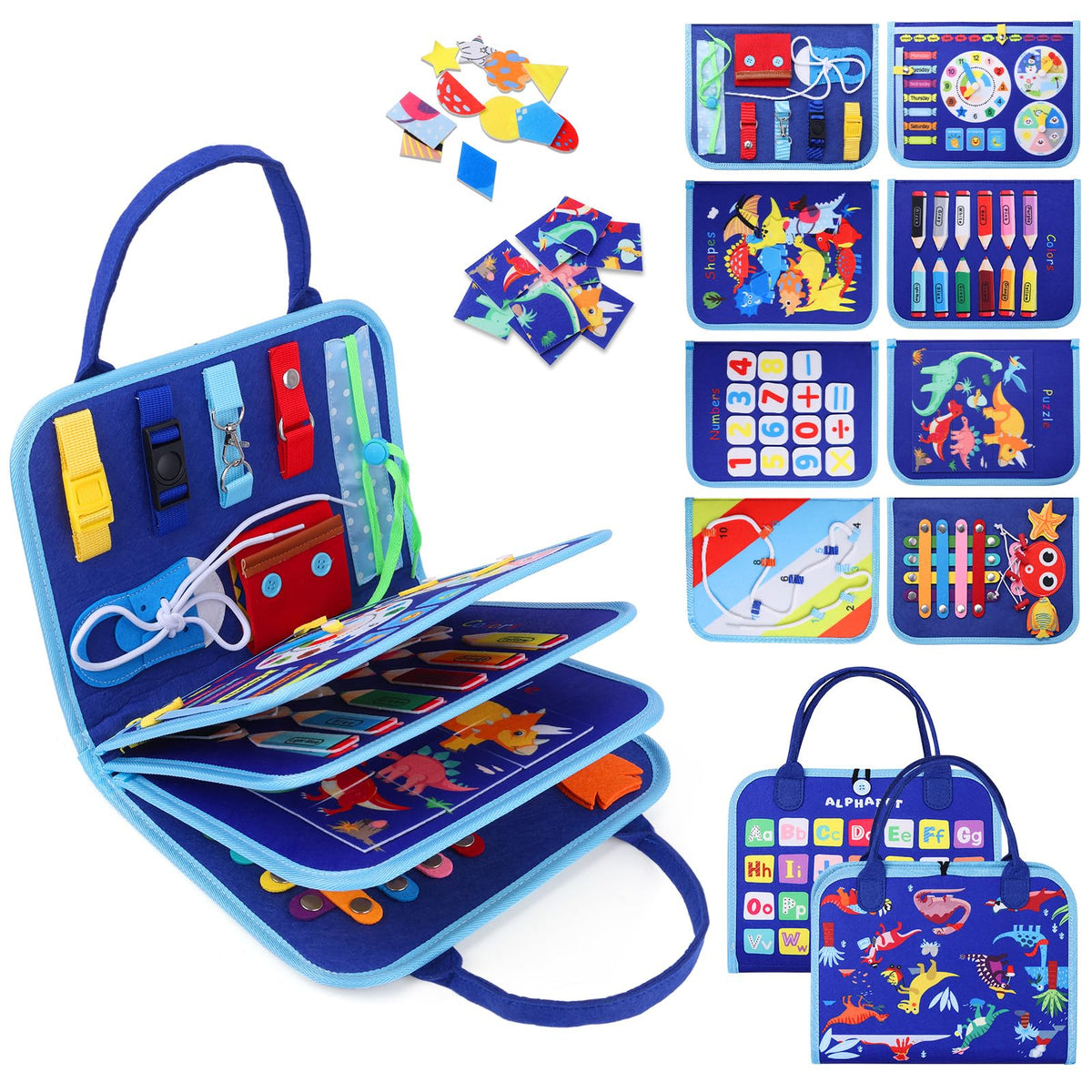 Envyvip Busy Board activity chart for fine motor skill practice