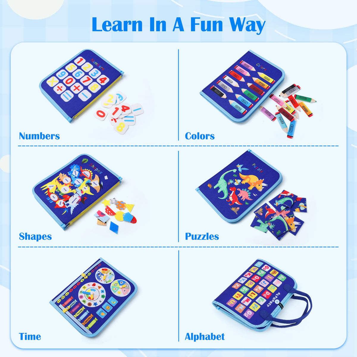 Envyvip Busy Board fine motor activities surface for independent exploration