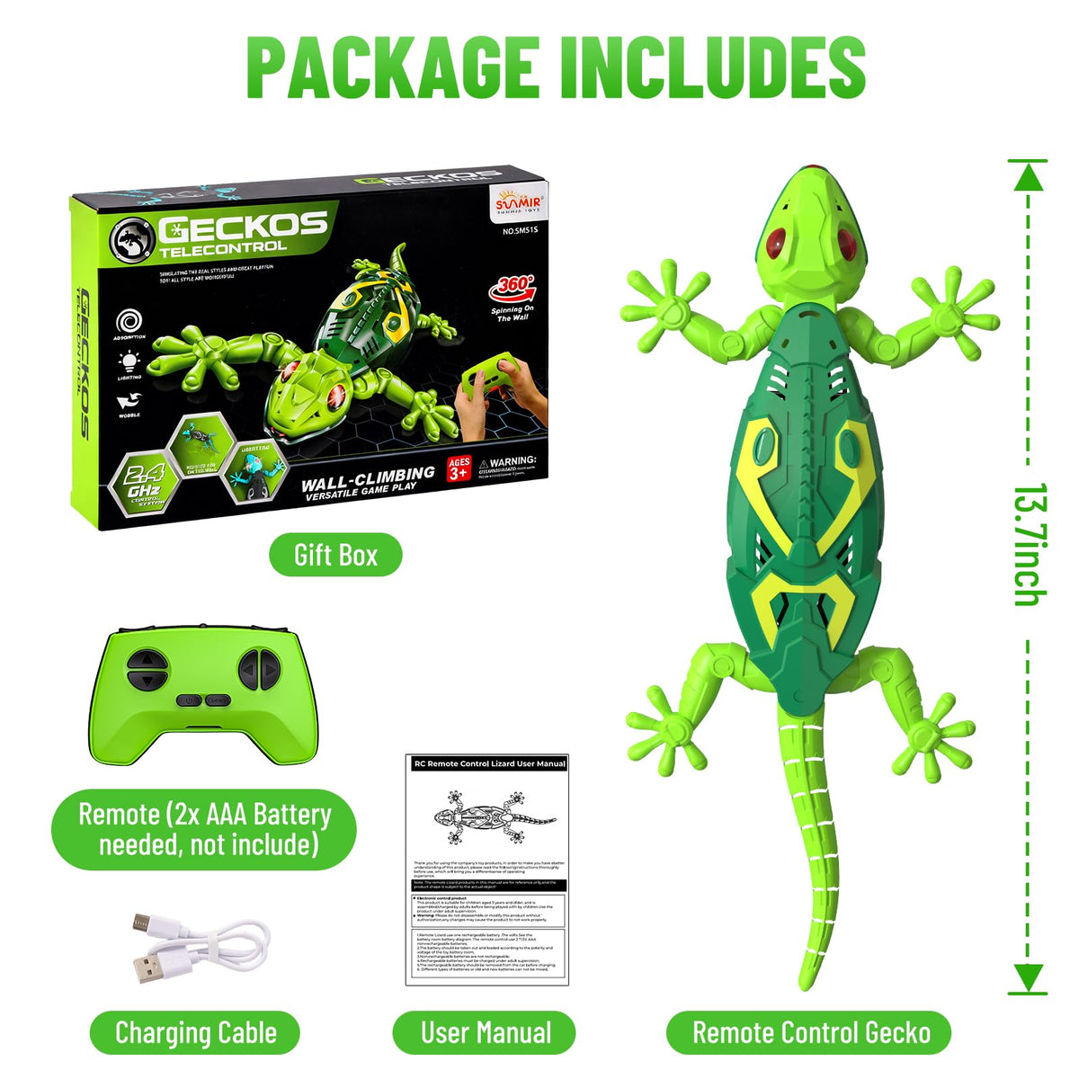 Envyvip RC wall crawler gecko tough build withstands accidental drops.