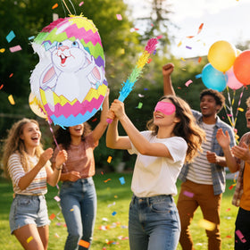 EoBeCy Easter Bunny Pinata blindfold component, perfect for group games and laughter.