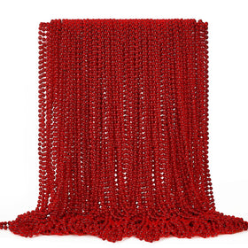 EOBOH 144-piece red bead necklaces pack for festive events