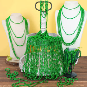 EOBOH 33-inch green bead necklace suited for multiple celebrations