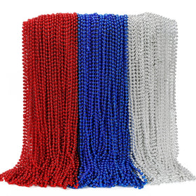 EOBOH 4th of July necklace set in red blue silver for festive wear