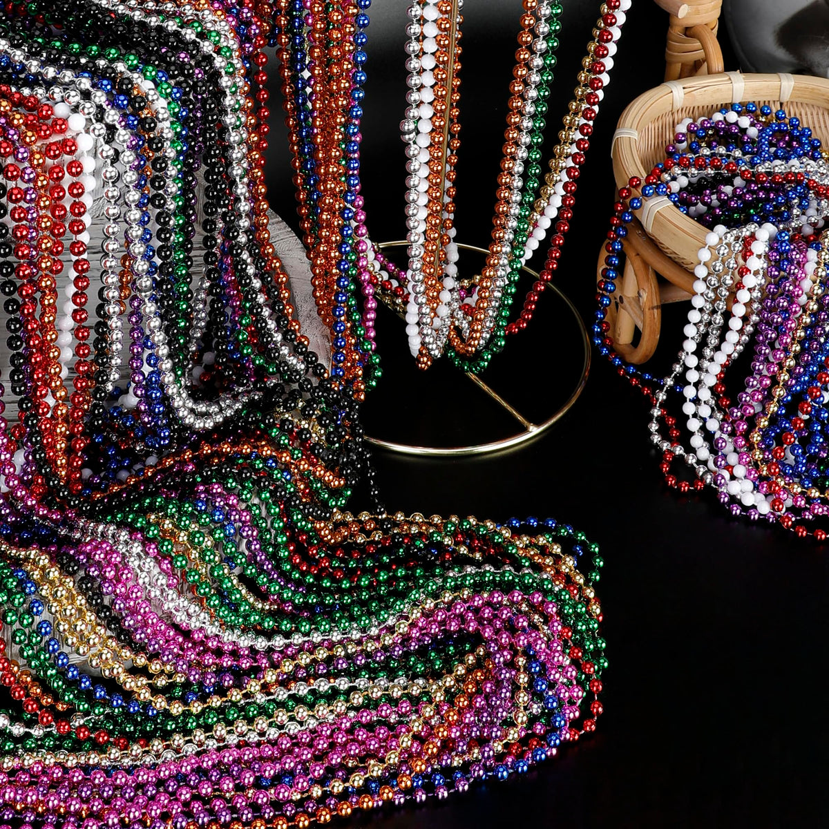 EOBOH 33-inch bright color beads to complement festival attire.