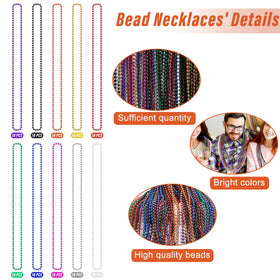 EOBOH colorful bead necklace set for party outfits and decor.