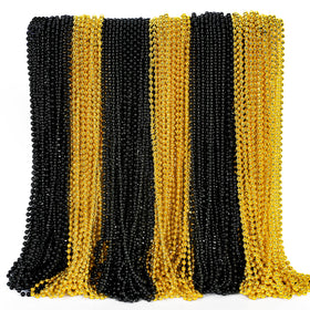 EOBOH gold and black bead necklace set for festive parades and party favors.
