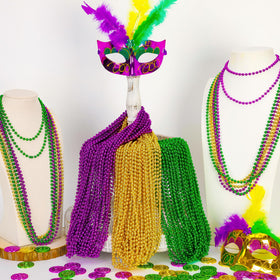 EOBOH green purple gold beads offer festive color palette for your look.