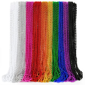 EOBOH Mardi Gras beads 100pcs in 33in length for festive parades.