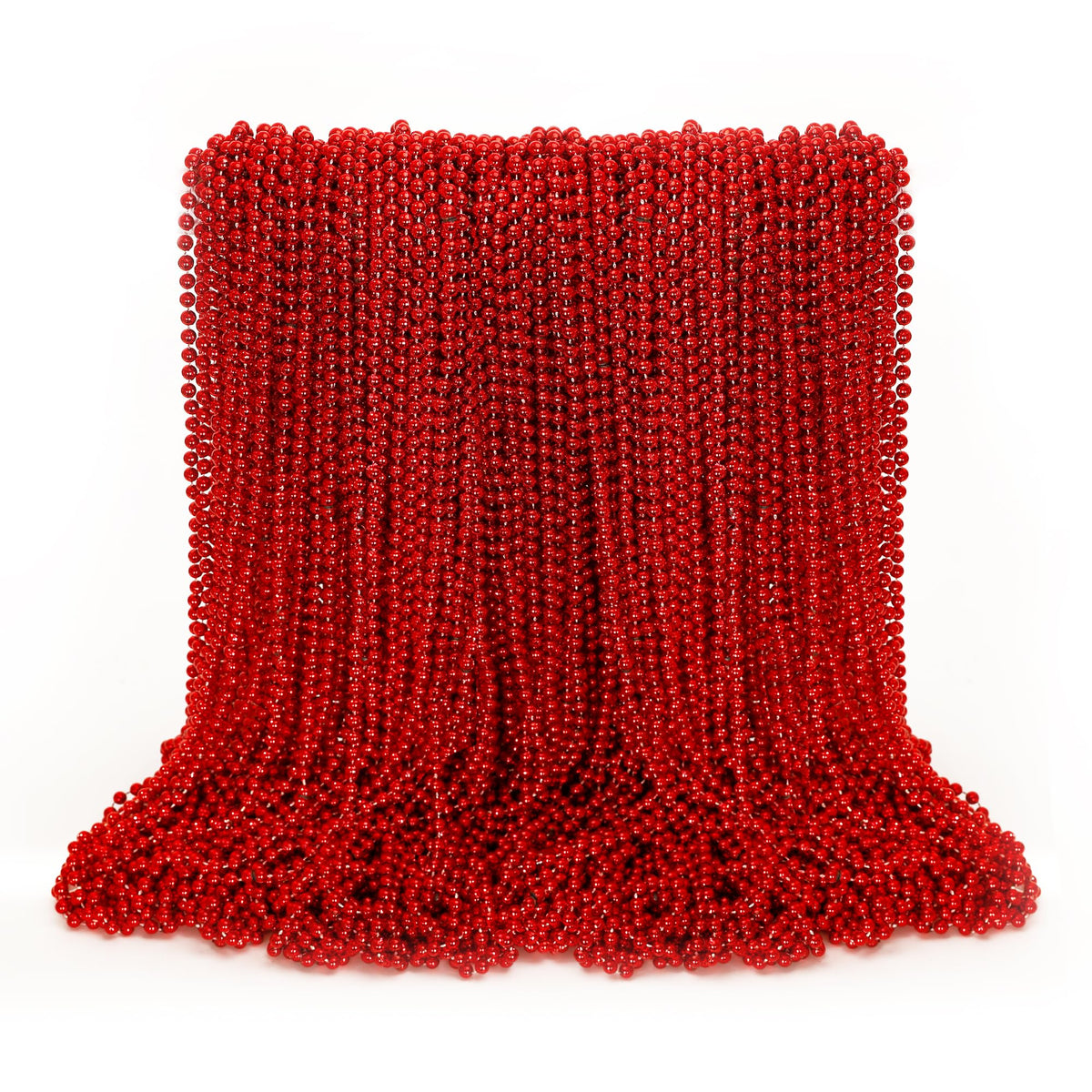 EOBOH Mardi Gras beads 33in red necklace for parades and celebrations