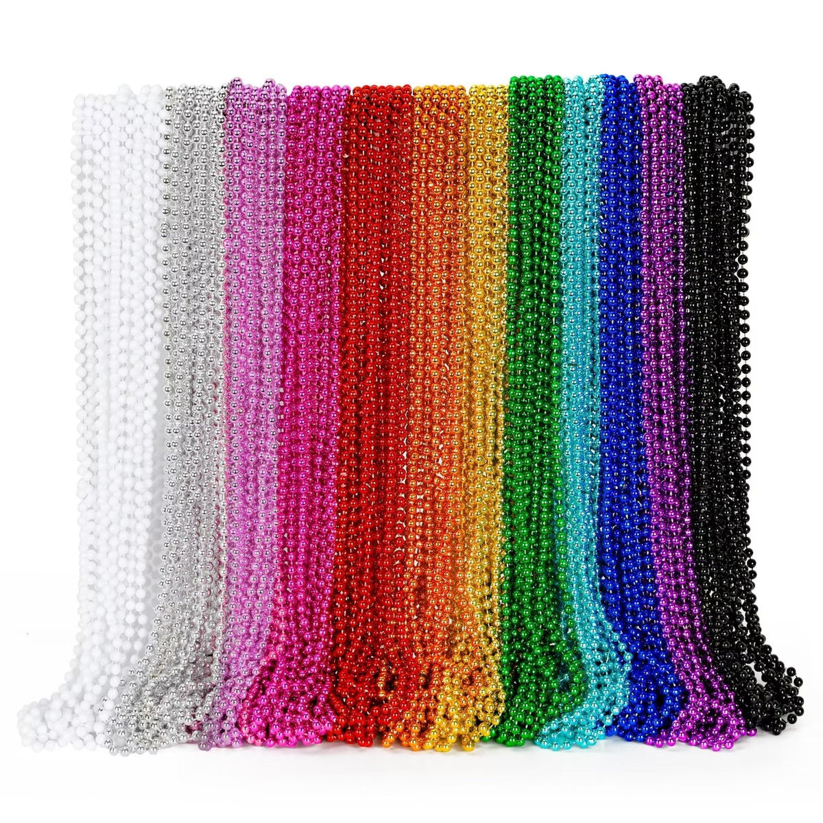 EOBOH Mardi Gras beads 33 inch necklace for festive parade fun.
