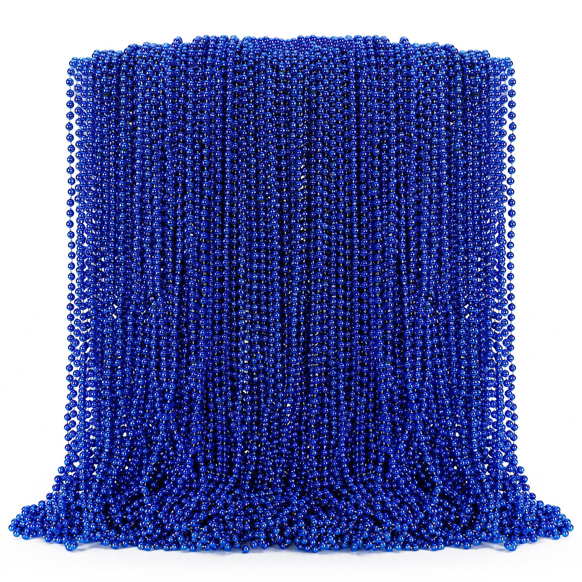 EOBOH Mardi Gras blue bead necklace, 33 inch, parade-ready and durable.
