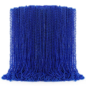 EOBOH Mardi Gras blue bead necklace, 33 inch, parade-ready and durable.