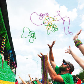 EOBOH ready-to-wear beads for crowd throws.