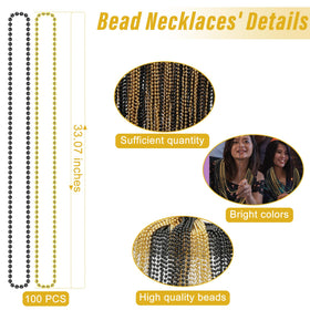 EOBOH 33-inch bead necklace ideal for New Year events and costume accessories.