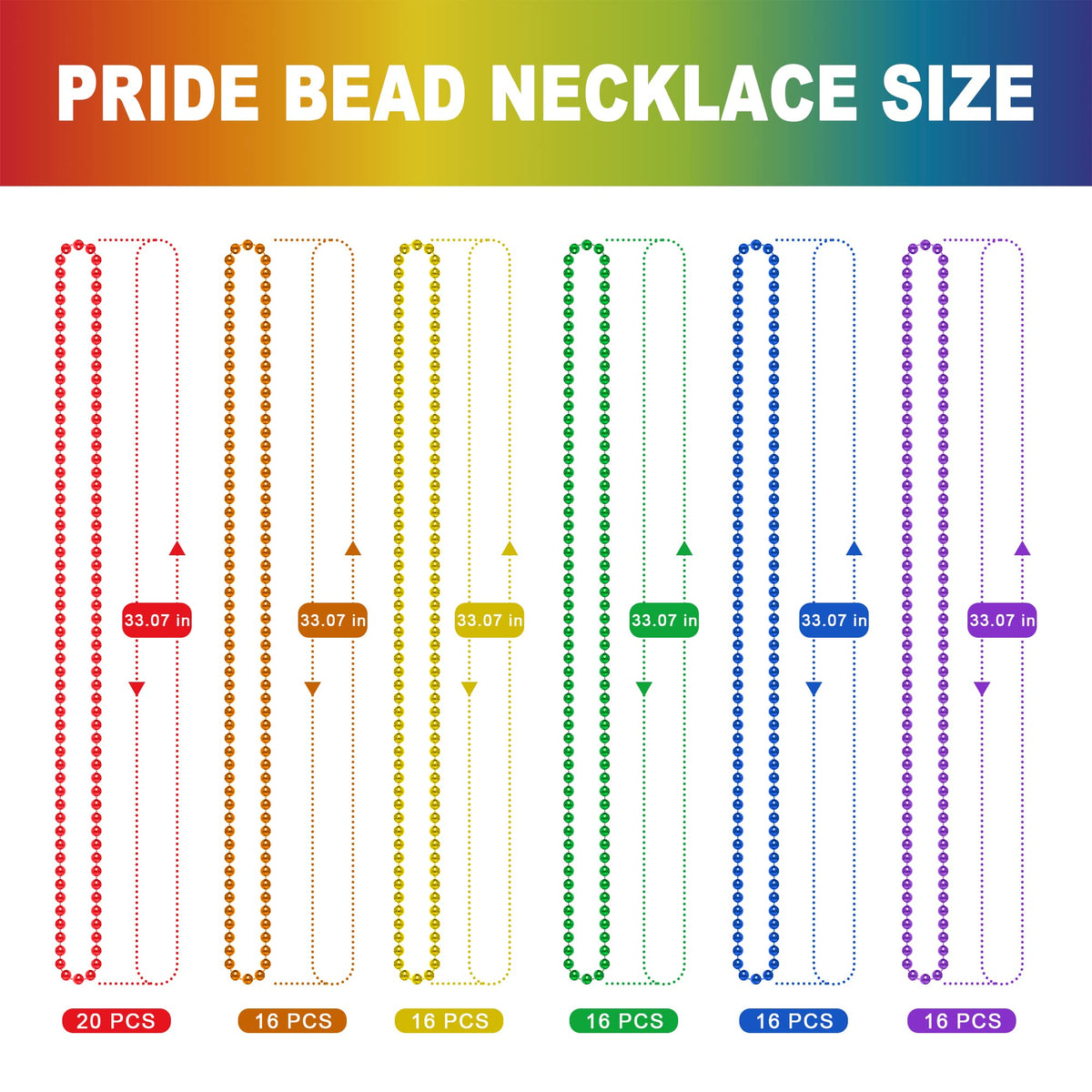 EOBOH Pride beads yellow close-up bright detail for celebrations