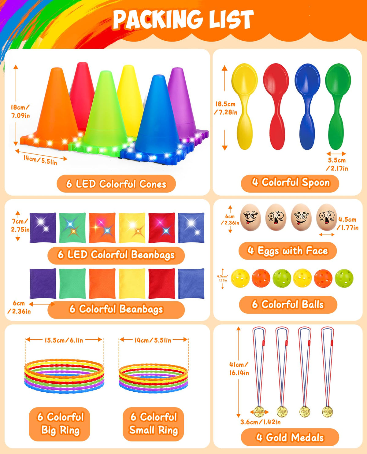 Eocolz plastic rings for ring toss