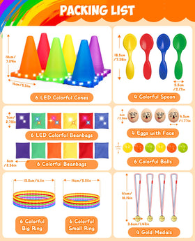 Eocolz plastic rings for ring toss