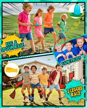 Eocolz Three Legged Race Bands secured with hooks, comfortable fit for all ages