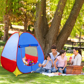 EocuSun Pop Up Playhouse folded neatly in its lightweight storage bag.