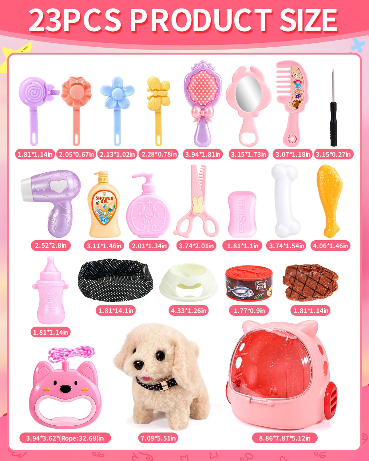 Eohemeral interactive puppy with barking and wagging tail for storytelling