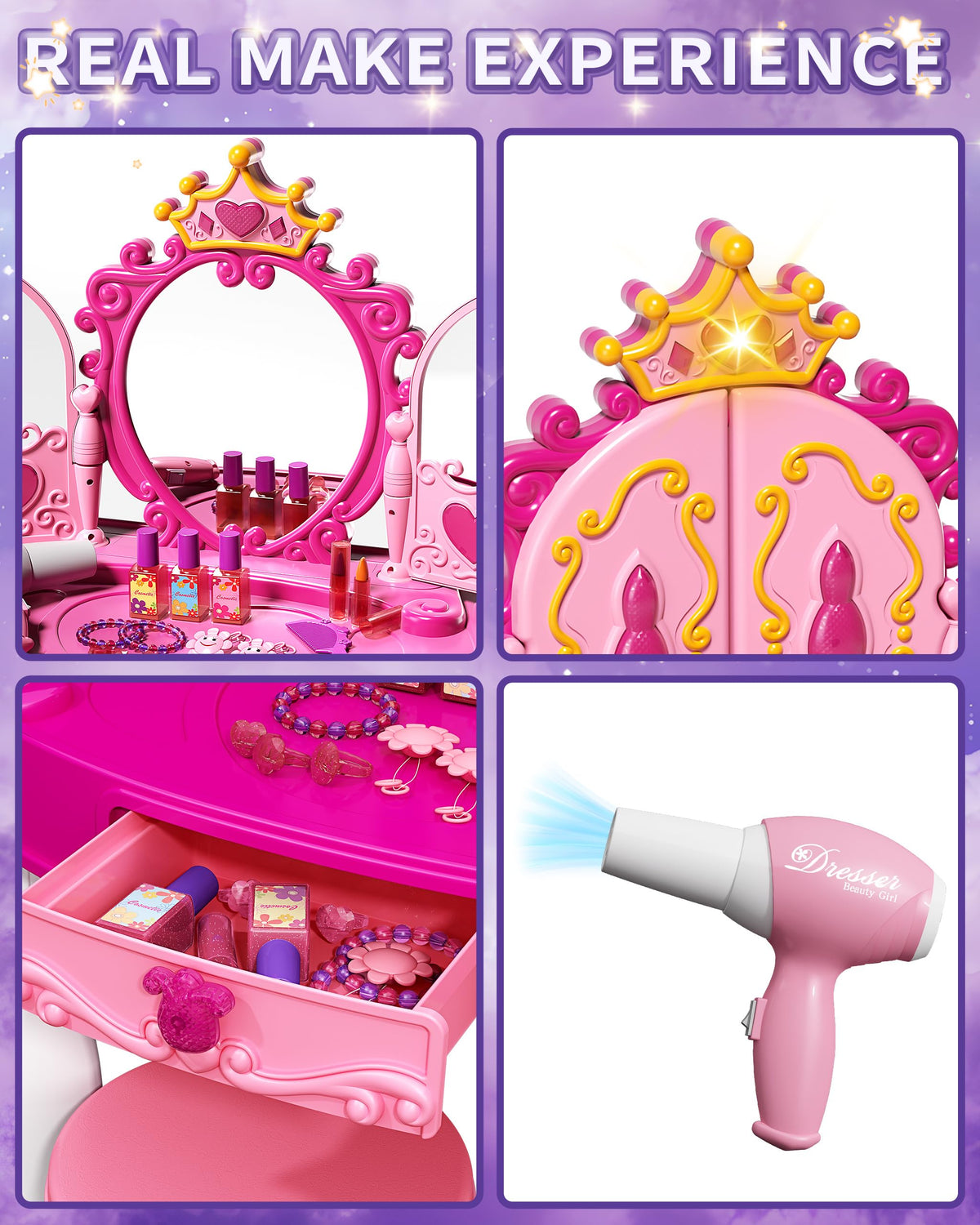 Eohemeral makeup kit with accessories sparks creativity and fine motor practice