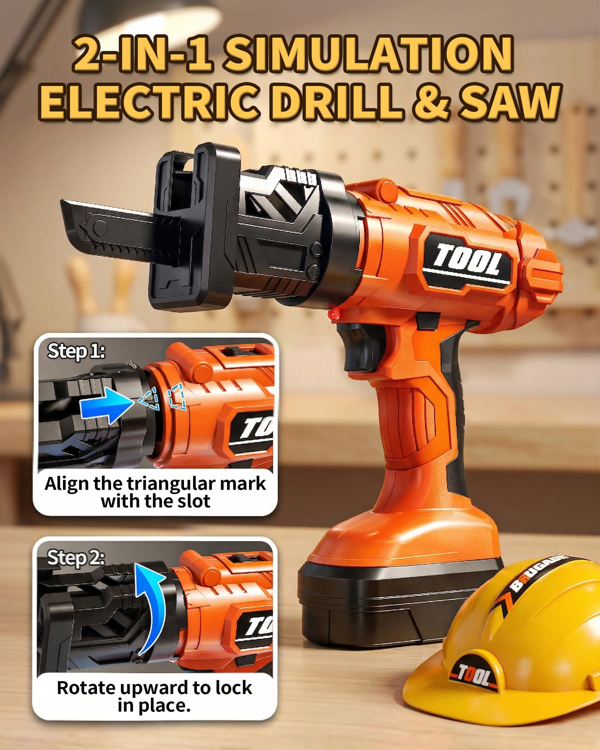 Eohemeral safe ABS material toy tools with kid-friendly design.