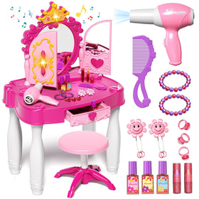 Eohemeral toddler makeup table with mirror for imaginative play and social interaction